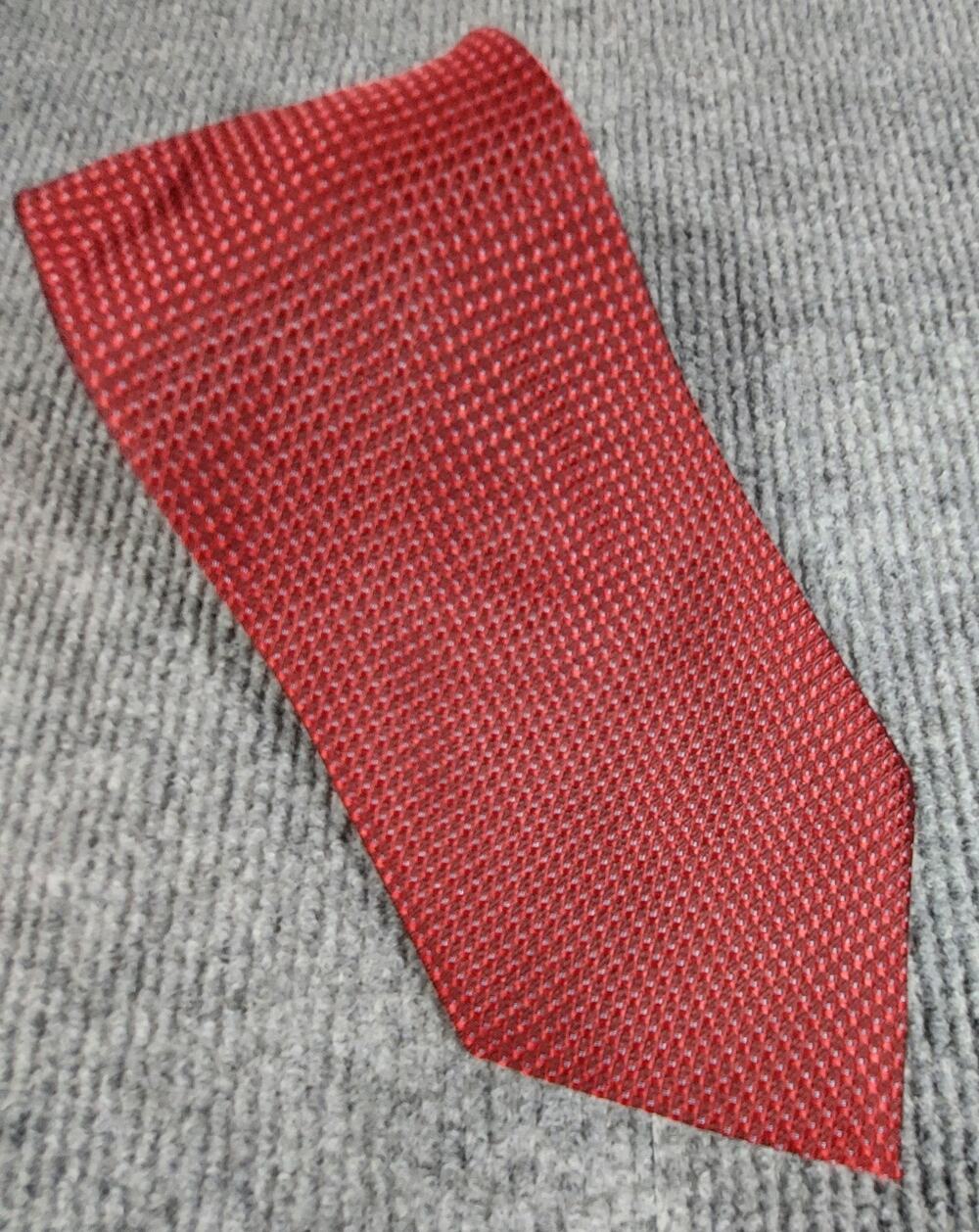 Vintage Brooks Brothers Silk Tie Red Blue Micro Geometric Hatch NWT Mens Woven